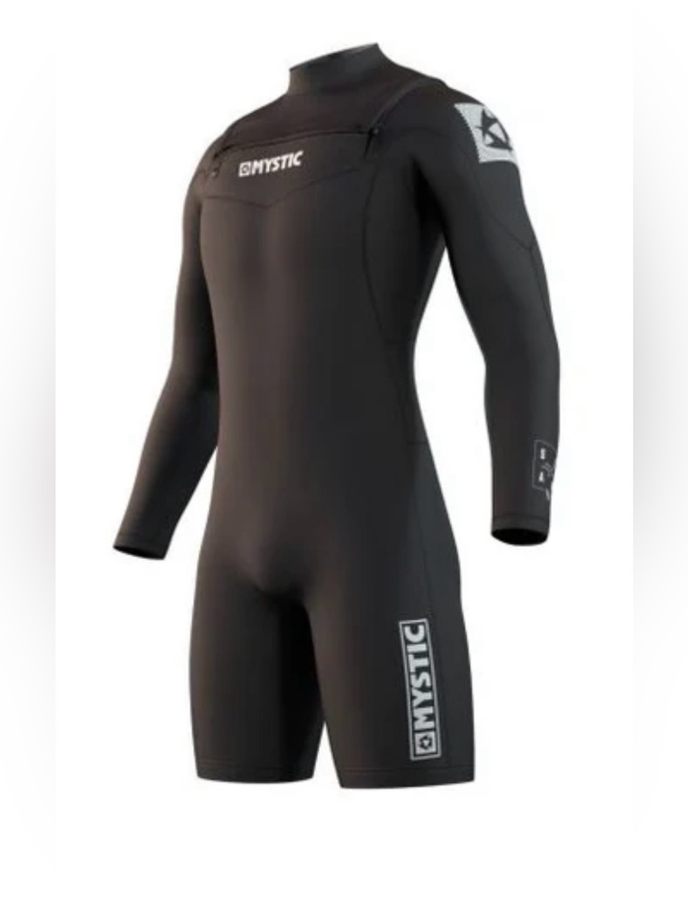 Mystic STAR 3/2 Chest-Zip Longarm Shorty Wetsuit Black XS
